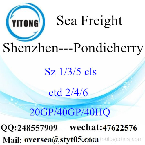 Flete mar del puerto de Shenzhen a Pondicherry